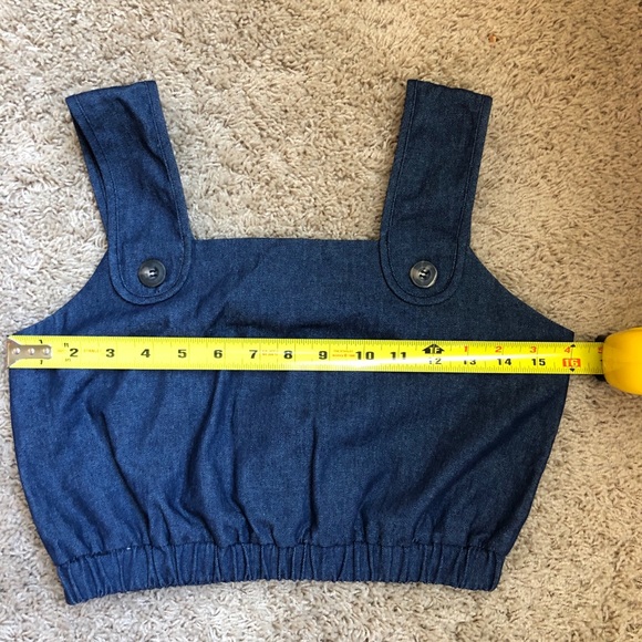 STAUD Denim Finn Crop Top & Oscar Culotte ASO Dakota Johnson - Picture 9 of 16